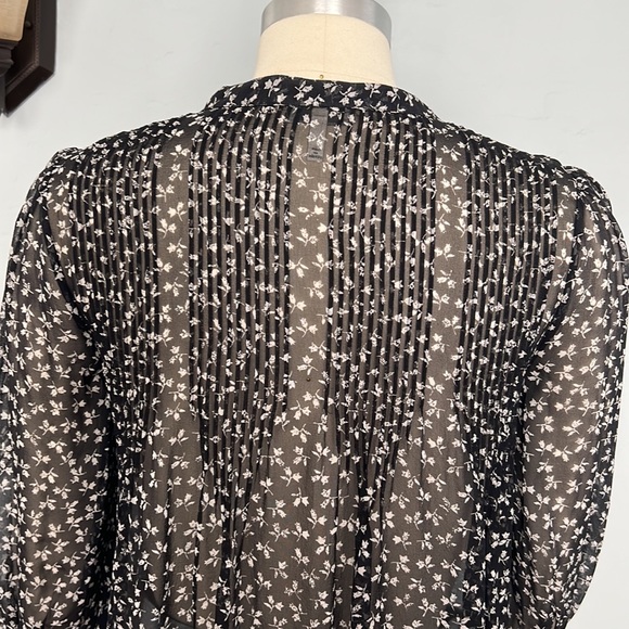 JOIE Ditsy Floral Pleated Blouse - Size Small - Picture 11 of 16
